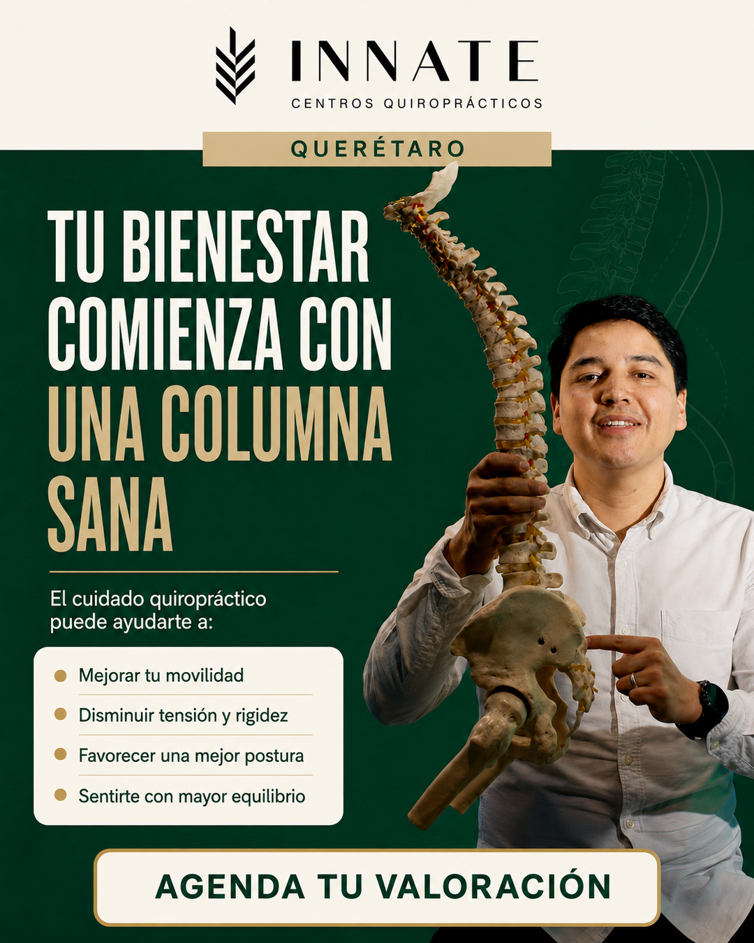 Tu bienestar comienza con una columna sana. Mejor movilidad, menos tensión y rigidez, una mejor postura y mayor equilibrio.